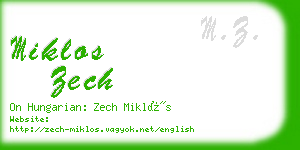 miklos zech business card